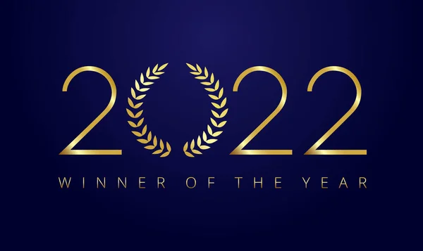 2022 Новый Год Поздравления Рождеством Пальмами Роскошная Премия Изолированные Золотые — стоковый вектор