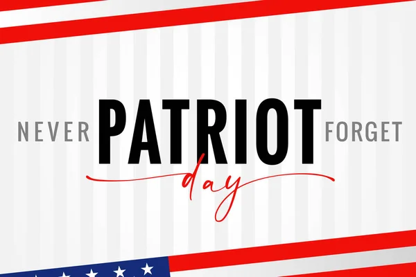 Patriot Ημέρα Ηπα Ποτέ Μην Ξεχνάτε Φως Ρίγες Αφίσα 911 — Διανυσματικό Αρχείο