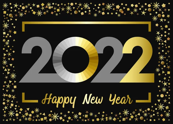 2022 Happy New Year Sign Congrats Concept Logotype Style Beautiful — Stock Vector