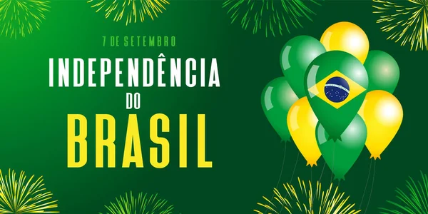 199 Years Anniversary Independencia Brasil Portuguese Text Brazil Independence Day — Stock Vector