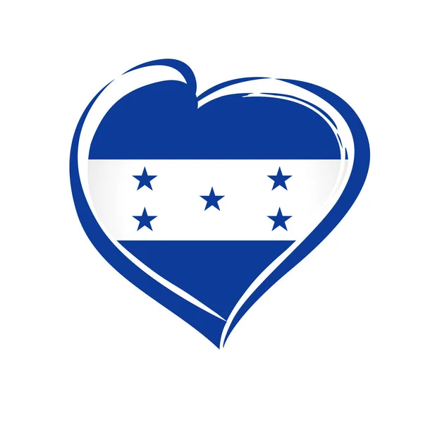 Uwielbiam Godło Flagi Hondurasu 200 Lecie Dnia Niepodległości Honduran Hiszpanii — Wektor stockowy