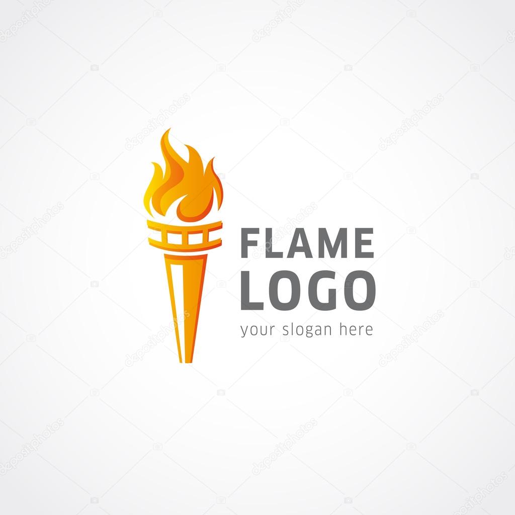 Olympic flaming torch logo.