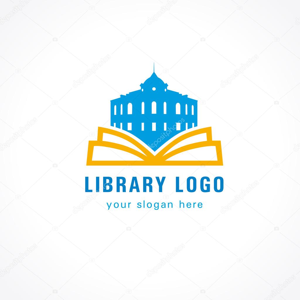 Library logo book