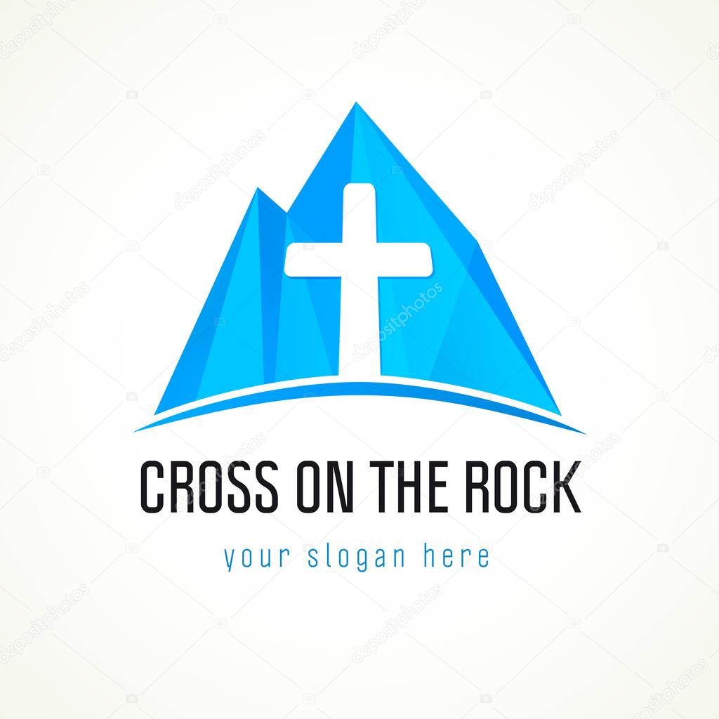 Cross on the rock logo