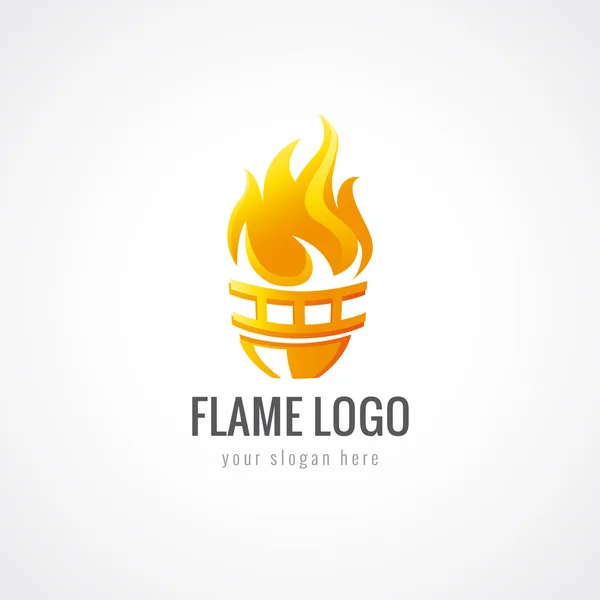 Plamen logo — Stockový vektor