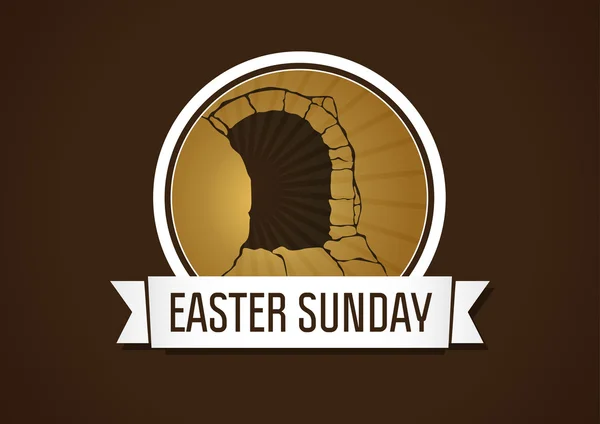 Domingo de Pascua Semana Santa logo — Vector de stock