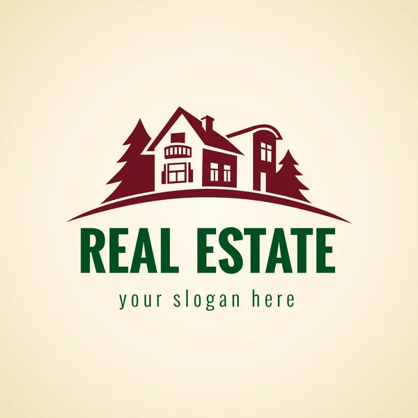 Real-Estate vector logo forest. — Stockvector