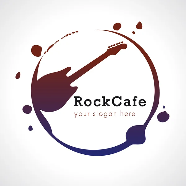 Rock café logotyp — Stock vektor