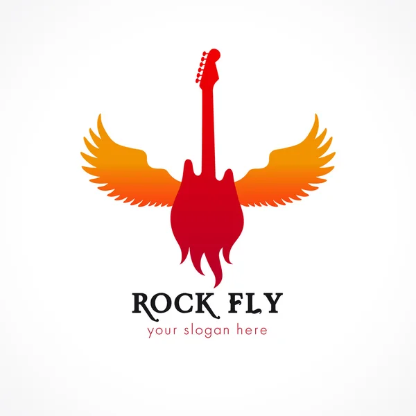 Rock lentää logo — vektorikuva