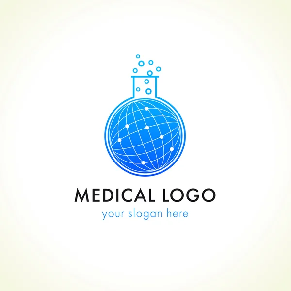 Logotipo do laboratório médico . — Vetor de Stock