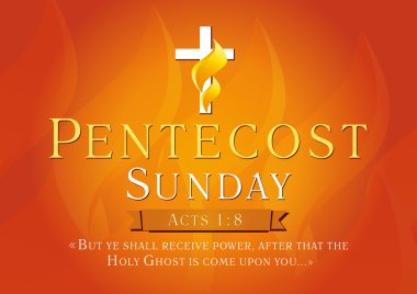 Pentecost sunday card clipart