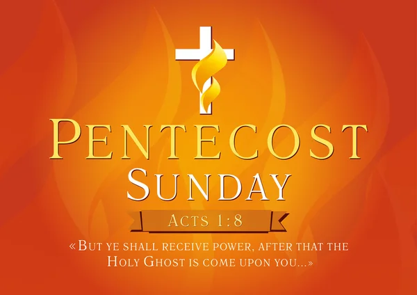 Pentecost Sonntag Karte — Stockvektor