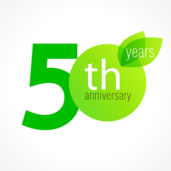 50 anniversary green logo