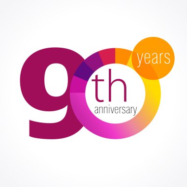 90 anniversary chart logo clipart