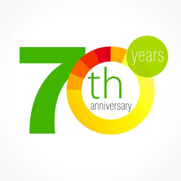 Logo graphique 70 anniversaire — Image vectorielle