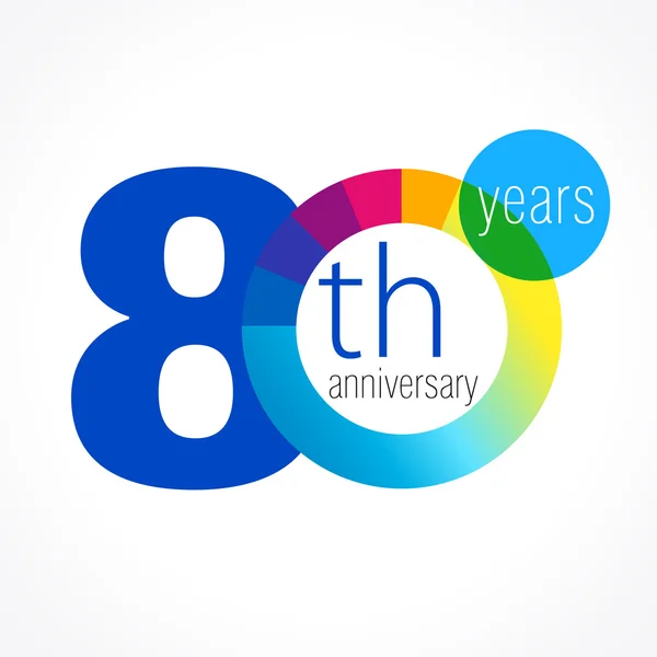 Logo graphique 80 anniversaire — Image vectorielle