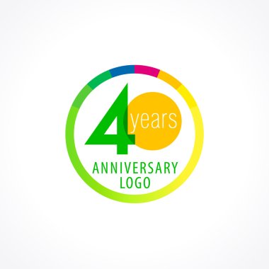 40 anniversary circle logo clipart