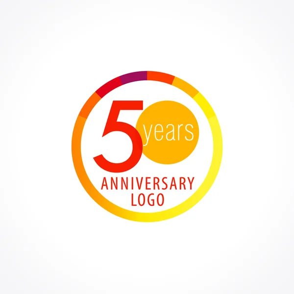 50 logo cercle anniversaire — Image vectorielle