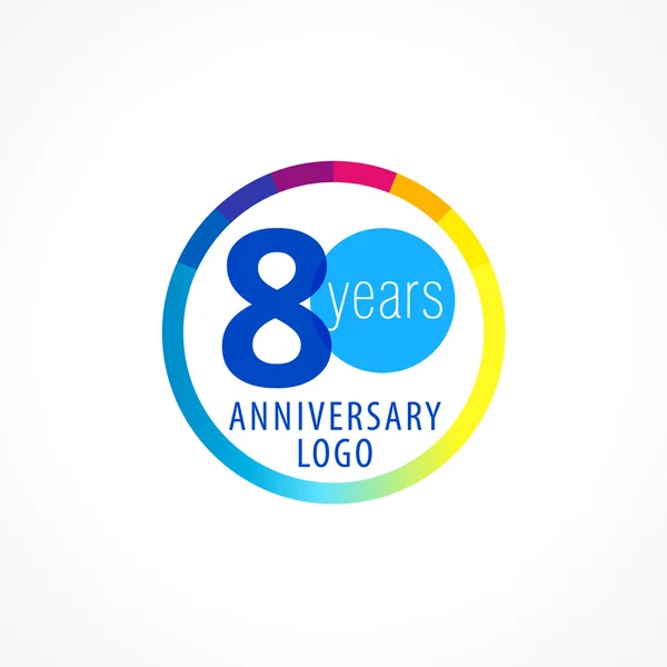 80 logo cercle anniversaire — Image vectorielle