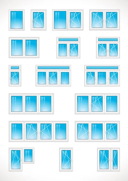 Diferentes ventanas iconos web . — Archivo Imágenes Vectoriales