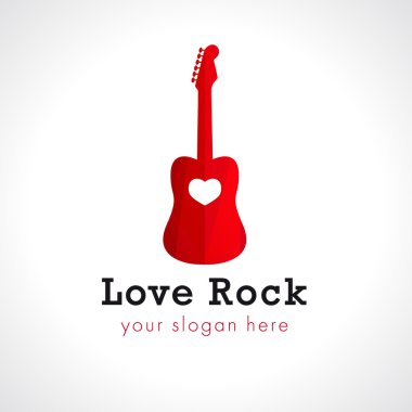 Rock aşk gitar logosu