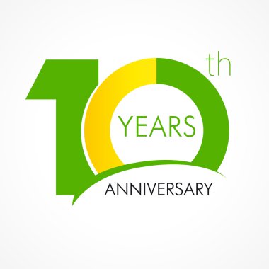 10 years anniversary logo clipart