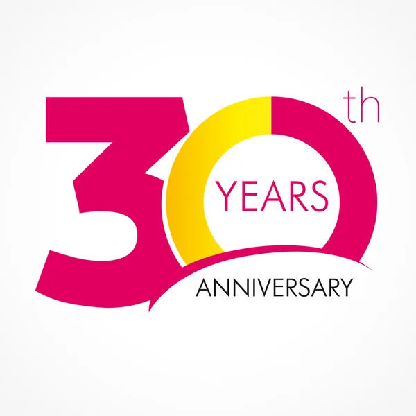 Logo aniversario 30 años — Archivo Imágenes Vectoriales