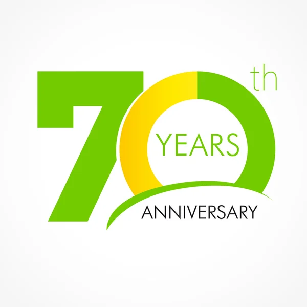 70 years anniversary logo — Stock Vector