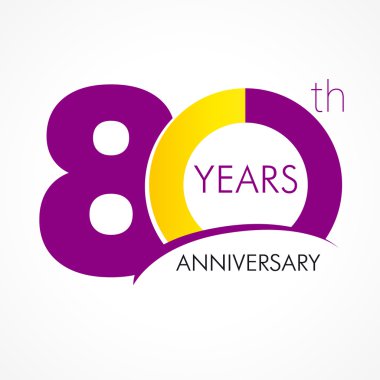 80 years anniversary logo clipart
