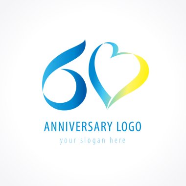 60 anniversary logo love