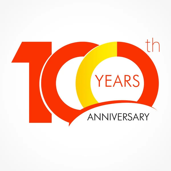 100 ans logo anniversaire — Image vectorielle