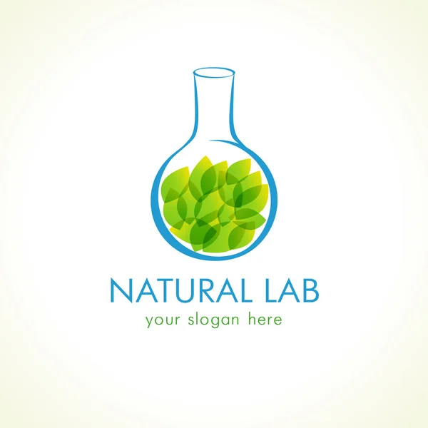 Natural lab logo — 스톡 벡터