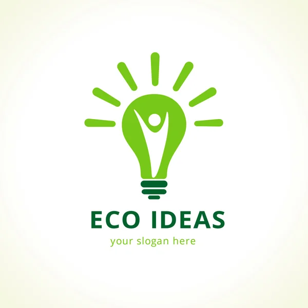 Eco ideas logo — ストックベクタ