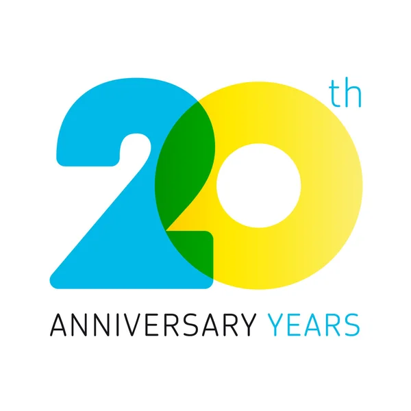 Logo anni 20 anniversario — Vettoriale Stock