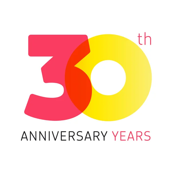 30 aniversario años logo — Archivo Imágenes Vectoriales