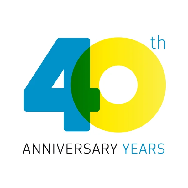 40 anniversario anni logo — Vettoriale Stock