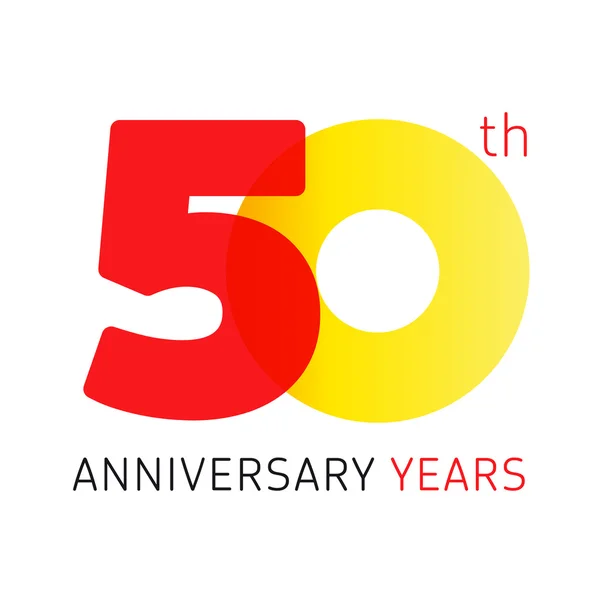 50 기념일 년 로고 — 스톡 벡터