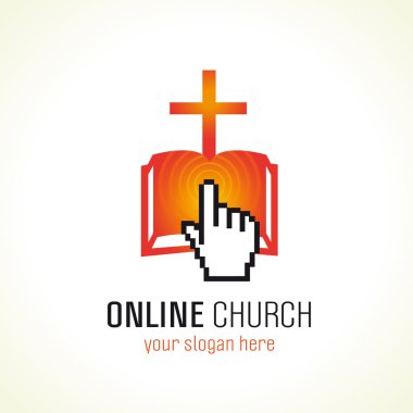 Online church logo clipart