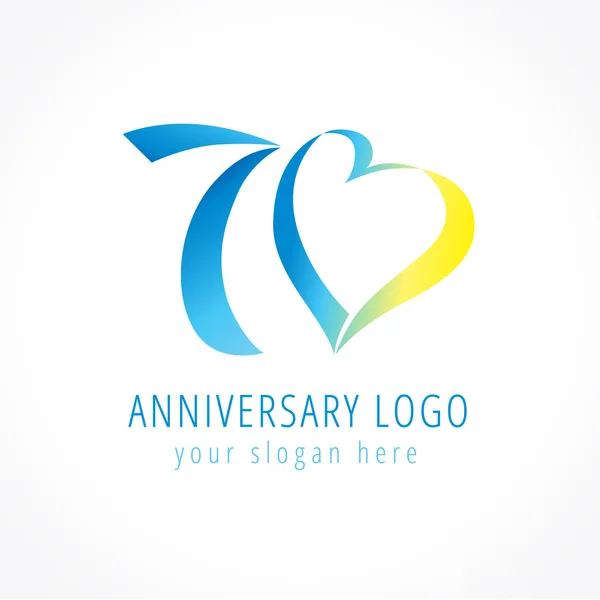 70 anniversary logo — Stock Vector