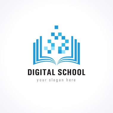 Digital school logo clipart