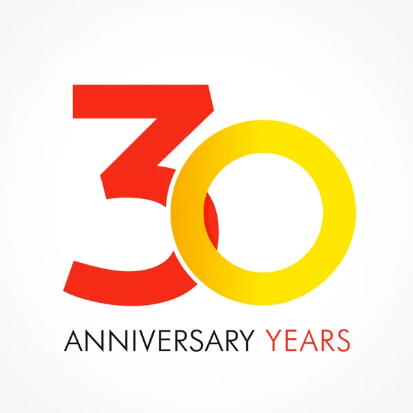 Logo zum 30-jährigen Kreisjubiläum — Stockvektor