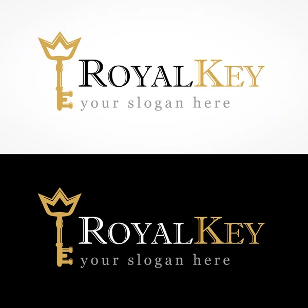 Логотип королевского ключа — стоковый вектор