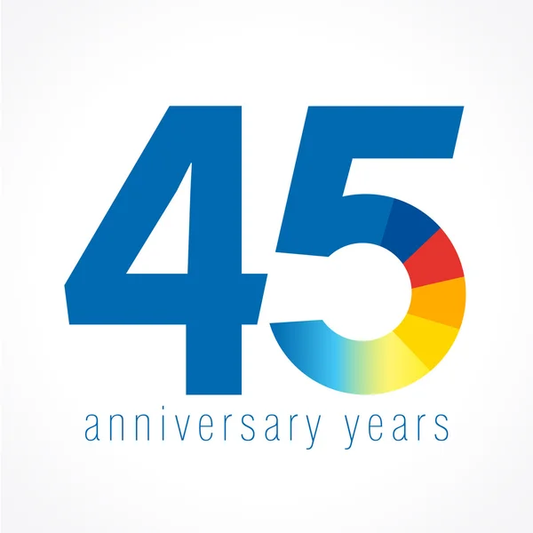 Logo 45 aniversario — Archivo Imágenes Vectoriales