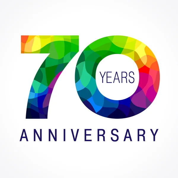 Logotipo color 70 aniversario — Vector de stock