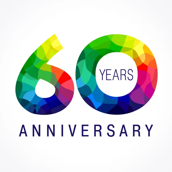 Logo 60 aniversario color — Archivo Imágenes Vectoriales