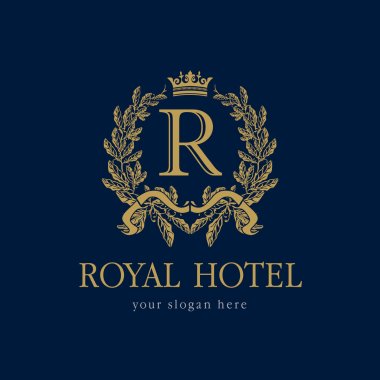 Royal hotel logo clipart