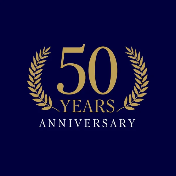 50 anniversario logo reale — Vettoriale Stock