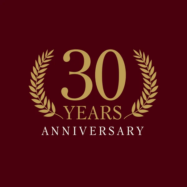 30 anniversario logo reale — Vettoriale Stock