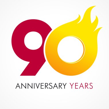 90 yıldönümü alev logosu