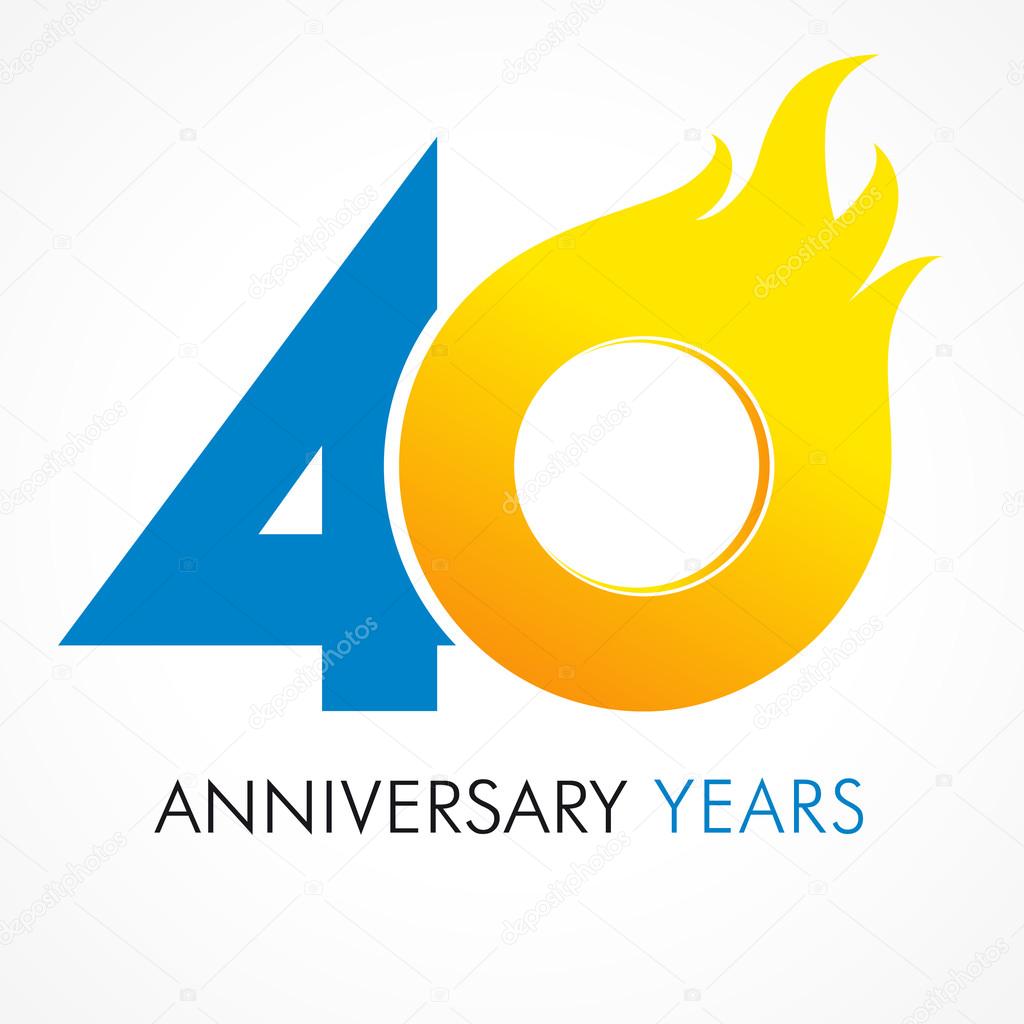 40 anniversary flame logo